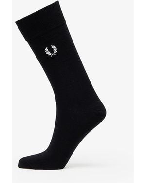 Fred Perry Classic Laurel Wreath Sock/ Snow - Black