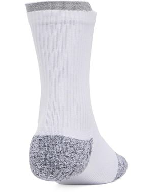 Under Armour Ad Run Cushion 3-Pack Crew/ Reflective - White