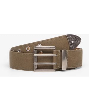 Dime Waxed Canvas Belt - Brown