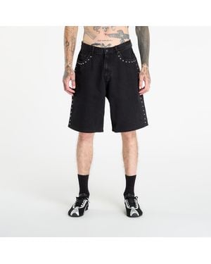 Pleasures Daft Club Lucky Studded Jorts - Nero