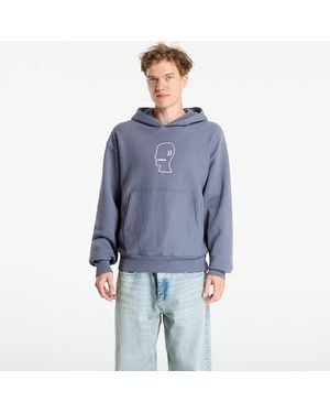 Brain Dead Felpa Logo Head Hoodie Late - Blu