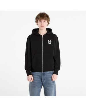 KENZO Sweatshirt Zip Up Hoodie - Black