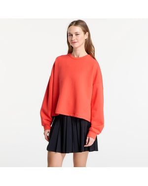 Nike Felpa 24.7 Impoiblyoft Dri-Fit Overized Crew-Neck Top Lt Crimon/ Univerity - Rosso