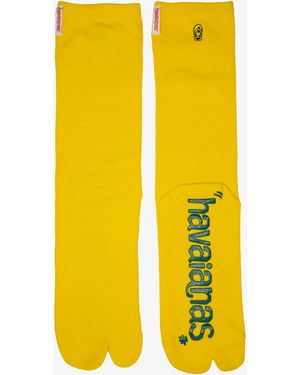 Havaianas Sokken Tabi Logo Socks - Geel