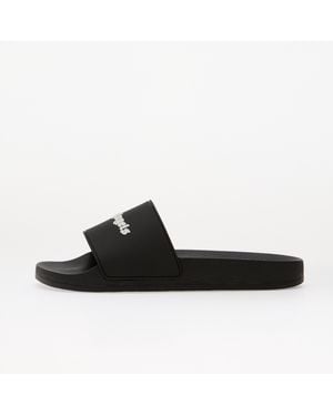 Palm Angels Chaussures classic logo sliders black/ off white 46 - Noir