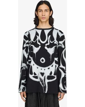 Y-3 T-Shirt Chito Graphic Long Sleeve Tee - Black