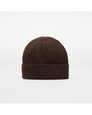 Dime Cursive Wool Fold Beanie - Braun