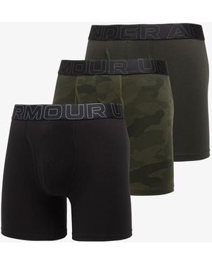 Under Armour Boxer Performance Cotton Print 6In 3-Pack - Nero