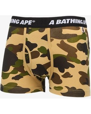 A Bathing Ape Boxer 1St Camo Trunks - Giallo
