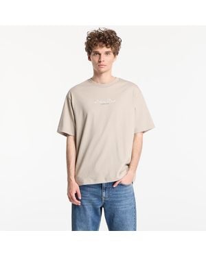 Calvin Klein T-Shirt Jeans Ss 16S Ck Trvl Lines Graphic Tee - Grau