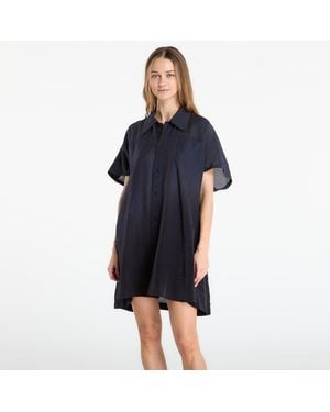 Y-3 Shirt Short Sleeve Dip Dye Utility Overshirt/ Night - Blue