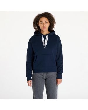 Tommy Hilfiger Sweatshirt Tommy Jeans Boxy Logo Drawcord Hoodie - Blue