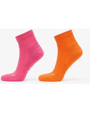On Shoes Core Run Sock Mid 2-Pack Flame - Pink