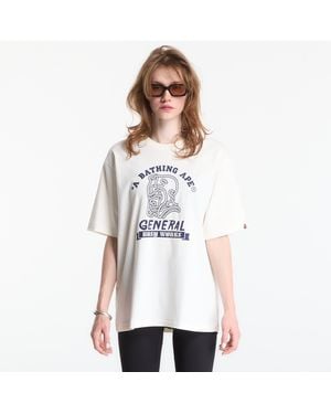 A Bathing Ape T-Shirt Ape General College Relaxed Fit Tee - White