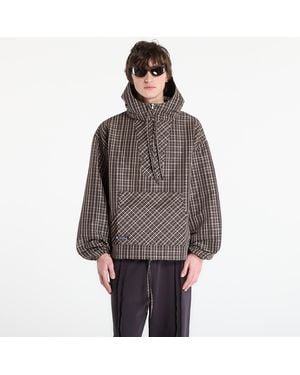 Umbro Jacket By Slamjam Checked Masked Anorak/ Dark - Brown