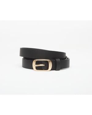 Dime Riem Dress Leather Belt - Zwart