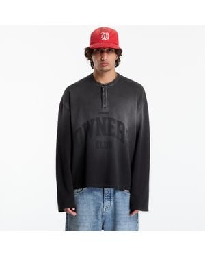 Represent T-Shirt Owners Ls Henley - Schwarz