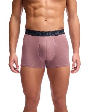 Under Armour Performance Cotton 3" 3-Pack Boxerjock Mist Full Heather Washed Castlerock - Pink