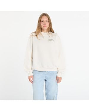 New Balance Felpa Linear Heritage Fleece Crew - Bianco