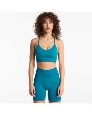 Nike Reggieno Pro Eamle Light-Upport Padded Port Bra Bright Pruce - Blu