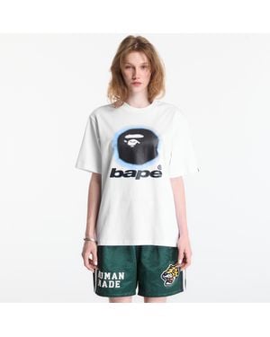 A Bathing Ape T-Shirt Spray Ape Head Relaxed Fit Tee - White