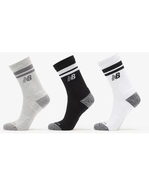 New Balance Active Lifestyle Striped Crew Socks 3-Pack - White