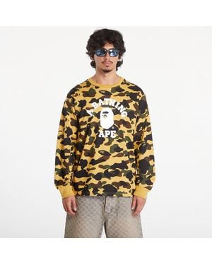 A Bathing Ape T-Shirt 1St Camo College Long Sleeve Tee - Metallic