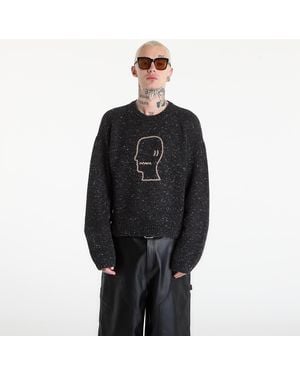 Brain Dead Sweater Logohead Alpaca Crewneck Sweater - Black