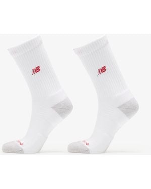 New Balance Active Premium Crew Socks 2-Pack - Bianco
