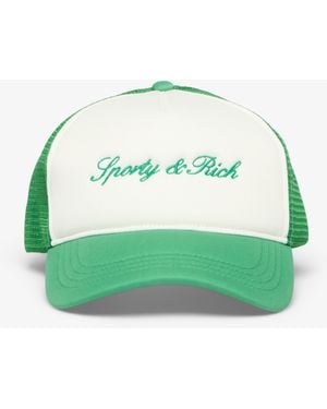 Sporty & Rich Mütze Signature Logo Trucker Hat/ Kelly - Grün