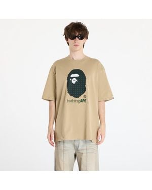 A Bathing Ape Maglietta Sta Houndstooth By Bathing Ape Relaxed Fit Tee - Neutro