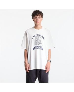 A Bathing Ape T-Shirt Ape General College Relaxed Fit Tee - Wit