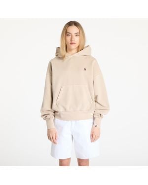 A Bathing Ape Felpa Pigment Dyed One Point Oversized Pullover Hoodie - Neutro