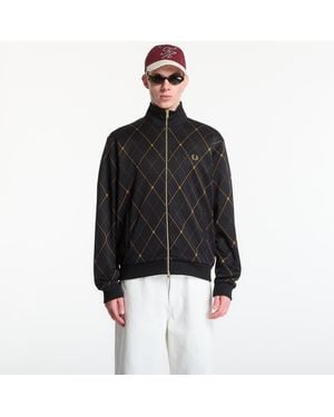 Fred Perry Jacket Argyle Track Jacket - Black
