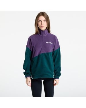adidas Originals Jacket Adidas Terrex Multi Climawarm Fleece Anorak - Purple