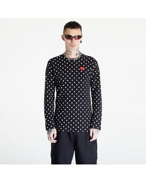 COMME DES GARÇONS PLAY T-Shirt Heart Logo Long Sleeve Tee - Black
