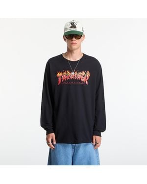 Thrasher T-Shirt Fuego Longsleeve - Zwart