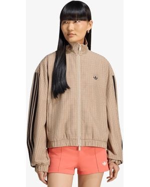 adidas Originals Veste adidas badigirl checks track top crystal linen/ aurora coffee/ orbit green/ vermillion l - Multicolore
