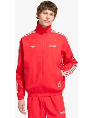 adidas Originals Jacket Adidas X Coca Cola Classic Sport Firebird Track Jacket - Red