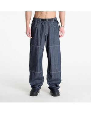 Gramicci Pants Japanese Chambray Double Knee - Blue