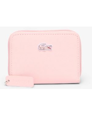 Lacoste Portafoglio Zip Coin Wallet - Rosa