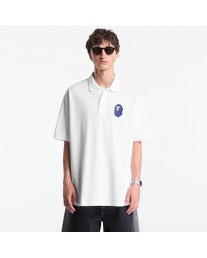 A Bathing Ape T-Shirt Large Ape Head Relaxed Fit Polo - Wit