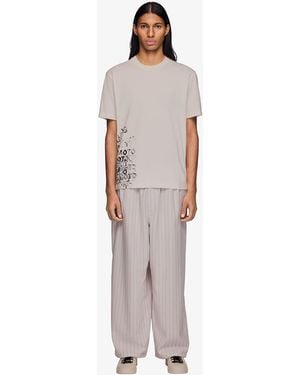 Y-3 Hosen Sport Uniform Pinstripe Track Trousers - Grau