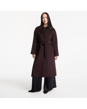 Calvin Klein Jas Classic Df Wool Wrap Coat - Rood