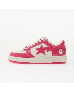 A Bathing Ape Bape Sta 1 Patent Leather Sneakers - Pink