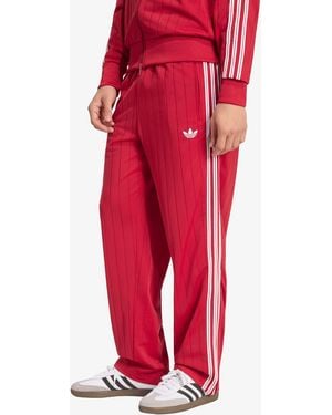 adidas Originals Pants Adidas Firebird Drop Needle Track Tracksuit Bottoms - Red