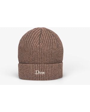 Dime Rib Fold Beanie - Brown