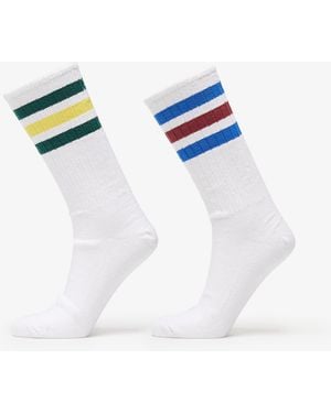 adidas Originals Adidas 3 Stripes Ribbed Crew Socks 2-Pack - Weiß