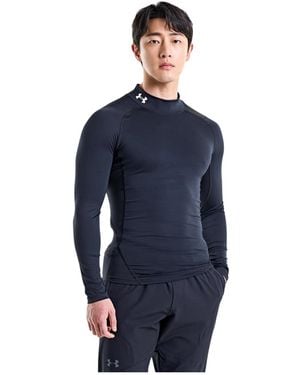 Under Armour T-Shirt Hg Armor Comp Mock Ls - Blue
