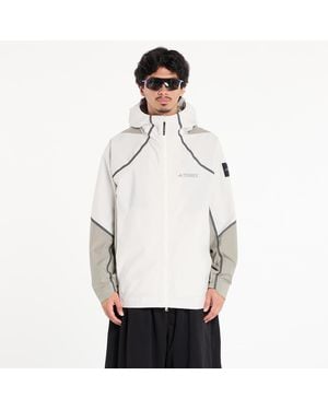 adidas Originals Jacket Adidas Nat Geo Climaproof Rain Jacket Alumina/ Pebble - White